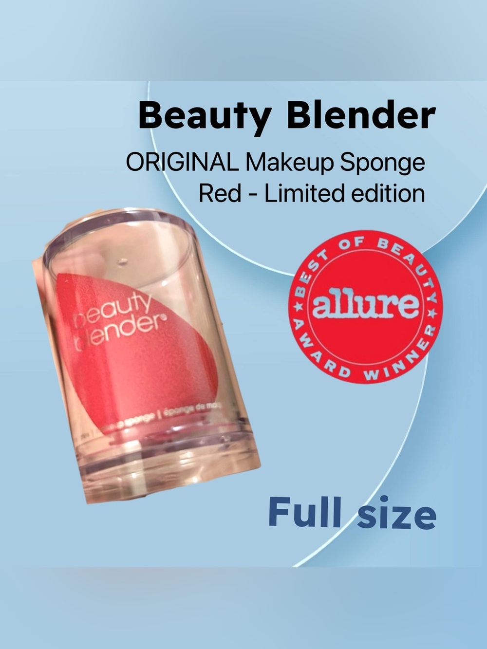 ⚡️🌟🇺🇸🆕📦NIB BEAUTYBLENDER | FULL | Essential tool ORIGINAL Red Makeup Sponge
